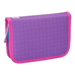 Purple Pencil Case with Pencils