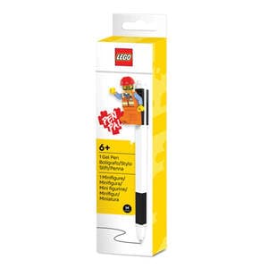Pen Pal Gel Pen with Construction Worker Minifigure (Black)