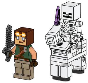 Hero with Skeleton and Skeleton Horse